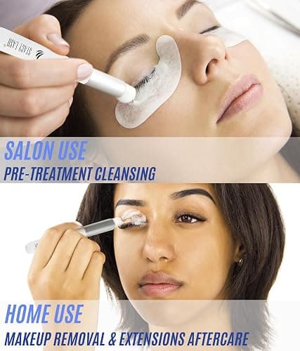 STACY LASH 6.76 fl.oz / 200ml Eyelash Extension Shampoo + Brush/Eyelid Foaming Cleanser/Wash for Extensions & Natural Lashes/Safe Makeup Remover/Supplies for Professional & Home Use thumbnail 3