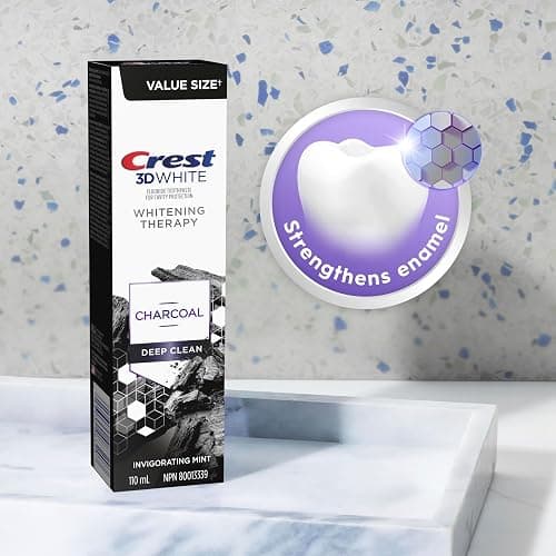 Crest 3D White Charcoal Toothpaste, Whitening Therapy Deep Clean 110mL, Packaging may vary thumbnail 3