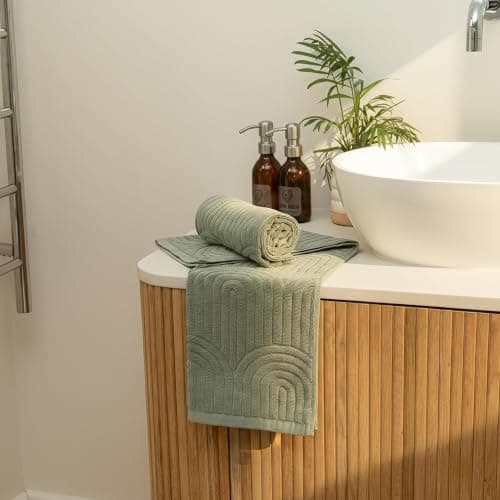 KIBAGA Decorative Hand Towels for Your Bathroom Or Kitchen – Luxurious Set of 2 Soft Boho Cotton Towels are Absorbent, Lightweight & Dry Quickly - Perfect to Elevate Any Bath Decoration at Home thumbnail 2