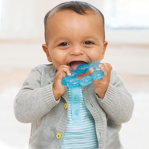 Infantino Water Teethers – Sensory Exploration, Teething, Cooling & Massaging Relief for Sore Gums, Lime & Blue, 3-Pack thumbnail 2