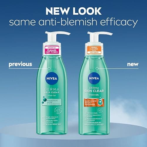 NIVEA Derma Skin Clear Wash Gel (150ml), Deep Cleansing Salicylic Acid Face Wash Enriched with Niacinamide to Cleanse Pores and Remove Impurities, For Blemish-Prone Skin thumbnail 7