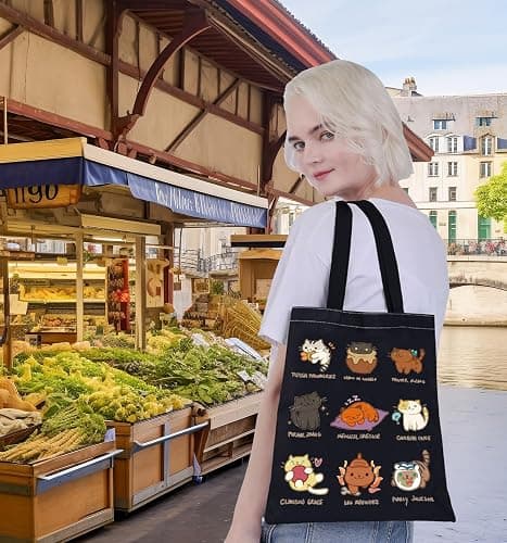G2TUP Heroes of Olympus Movie Tote Bag Movie Fans Gift Cats Lover Shoulder Bag Magic Novels Merch thumbnail 6