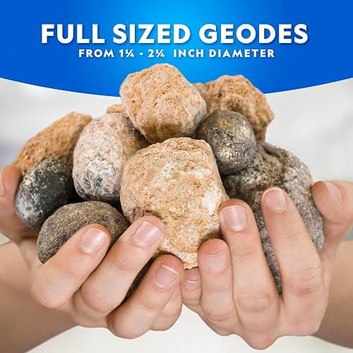National Geographic Break Open 4 Geodes Science Kit – Includes Goggles and Display Stand - STEM Science Gift for Boys and Girls, Break Your Own Geodes with Crystals (Amazon Exclusive) thumbnail 5