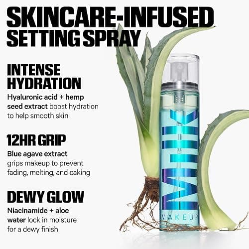 Milk Makeup Hydro Grip Set + Refresh Spray with Hyaluronic Acid – Sets Makeup + Hydrates Skin for Up to 12 Hours – Long-Lasting, Alcohol-Free Facial Mist for Dewy, Radiant Skin thumbnail 3