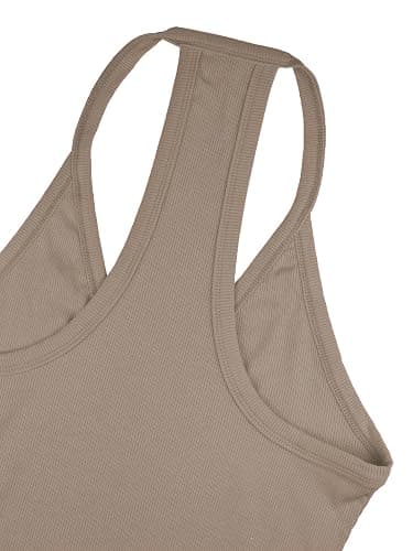 iGENJUN Workout Tops for Women Racerback Basic Tank Summer 2025 Camisole V Neck Slim Fit Ribbed Sleeveless thumbnail 4