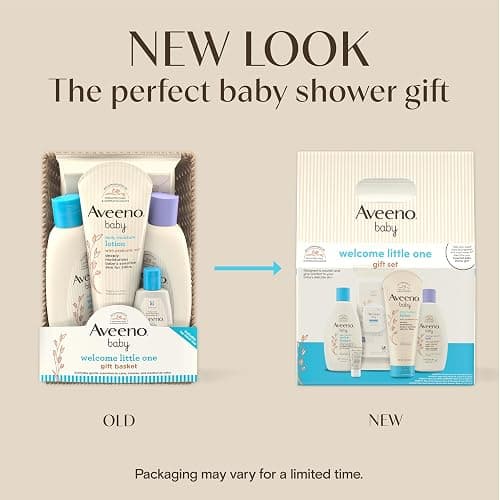 Aveeno Baby Welcome Little One Gift Set, Baby Essentials Set, 5 Items | Daily Moisture Baby Body Wash and Shampoo, Calming Comfort Bath, Sensitive All Over Wipes, Moisturizing Lotion, Baby Balm thumbnail 2