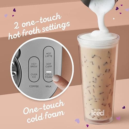 Mr. Coffee 4-in-1 Latte Lux Iced Hot Coffee Maker with Built-In Milk Frother Single-Serve 22 Ounces thumbnail 4