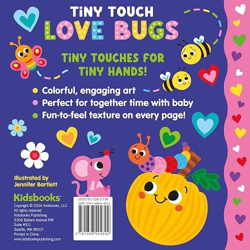 Tiny Touch: Love Bugs - Tiny Touches for Tiny Hands - A First Sensory Board Book for Toddlers, Ages 6+ Months - A Fun Book About Colors, Animals, and Bugs thumbnail 2