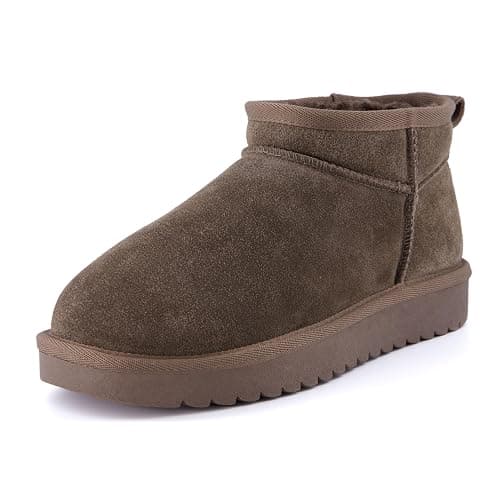 CUSHIONAIRE Hip 2 Genuine Suede Ankle Boots for Women, Cozy Faux Shearling Lining Pull On Winter Womens Boots thumbnail 9