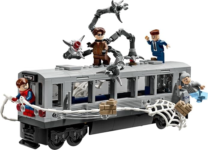 LEGO ǀ Marvel Spider-Man vs. Doc Ock Subway Train Scene - Play & Display Toy with 4 Minifigures - Collectible Super Hero Gift for 9+ Year Old Boys & Movie Fans - 76321 thumbnail 9