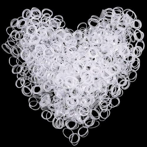 Sularpek Hair Bands - 1000 Pcs Clear Elastic Mini Hair Rubber Bands for Kids, Braids, Wedding Hairstyle - Image 1