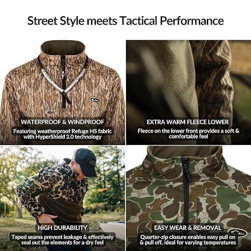 Drake Waterfowl 1/4 Zip Refuge Eqwader™ | Waterproof, Windproof, Breathable, Resistant, Outdoor Outerwear thumbnail 3