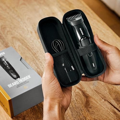 MANSCAPED® The Beard Hedger® Premium Men's Beard Trimmer, 20 Length Adjustable Blade Wheel, Stainless Steel T-Blade for Precision Facial Hair Trimming, Cordless Waterproof Wet/Dry Clipper thumbnail 7