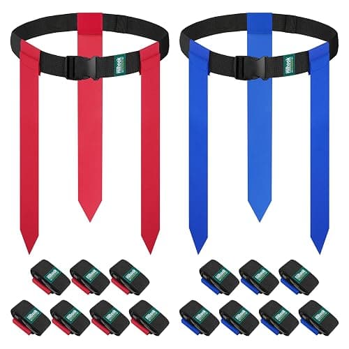 Hilhook Flag Football Belts, 14 Player Flag Football Set with 42 Flags for Kids Youth and Adults Training Equipment - Image 1