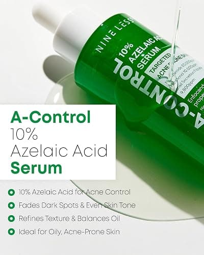 Nineless 10% Azelaic Acid Serum with Snail Mucin & Centella - Redness Relief & Dark Spot Corrector for Face - Potent Soothing Formula for Acne-Prone Skin - K-Beauty Skin Care, 1.01 fl.oz thumbnail 2
