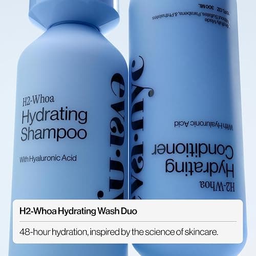 Eva NYC Hyaluronic Acid Hydrating Shampoo and Conditioner Set - Add Moisture + Shine - Restore Hydration + Soften - All Hair Types - Gentle Cleanse, High Lather - Jasmine Scent - 10 floz (Pack of 2) thumbnail 2