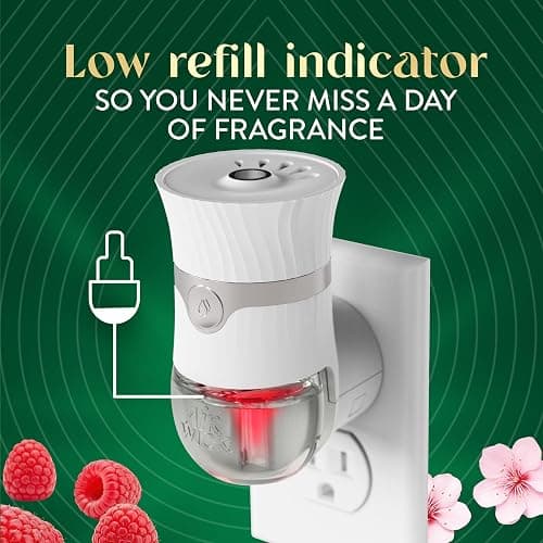 Air Wick Plug-In Scented Oil Refills, 4 Count, Cherry Blossom & Raspberry, Air Fresheners, Essential Oils thumbnail 8