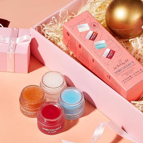 ANRCOLLECT Lip Scrub and Lip Mask Set- Lip Treatment Care Kit with 2 Lip Exfoliator Scrub & 2 Lip Butter Mask, Intense Hydration Set for Dry Chapped Cracked Lips (4 Pack) thumbnail 9