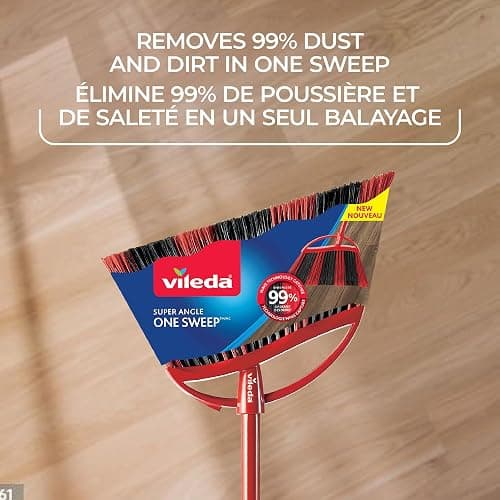 Vileda One Sweep Broom with Step-On Dustpan | Catches Over 99% of Dust & Dirt | Indoor Broom thumbnail 4