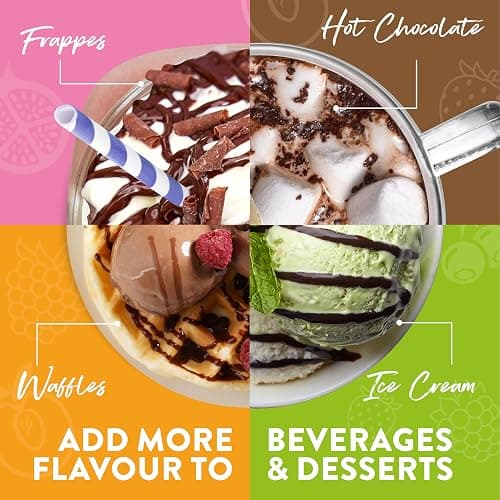 Simply Luxury White Chocolate Topping Sauce, Ready to Use Dessert Sauce for Ice Cream, Waffles, Pancakes, Coffee & Milkshakes (1 kg) thumbnail 4