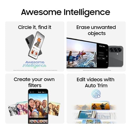 Samsung Galaxy A56 5G Cell Phone, 128GB AI Smartphone, Unlocked Android, AI Photo Edits, Large Screen, Long Battery Life, 2025, US 1 Yr Manufacturer Warranty, Awesome LightGray thumbnail 3