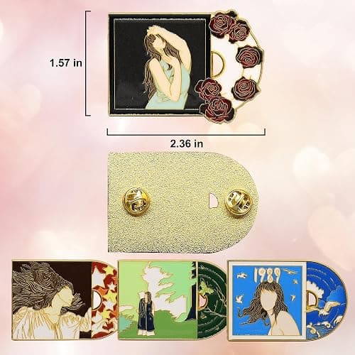 Taylor Enamel Pins for Backpacks Bags Jacket Coat Hat Taylor Gifts for Women Taylor Merch, Novelty Metal Lapel Pin Brooch Pins, 4 Pcs Cute Enamel Pins Bulk for Adults thumbnail 7