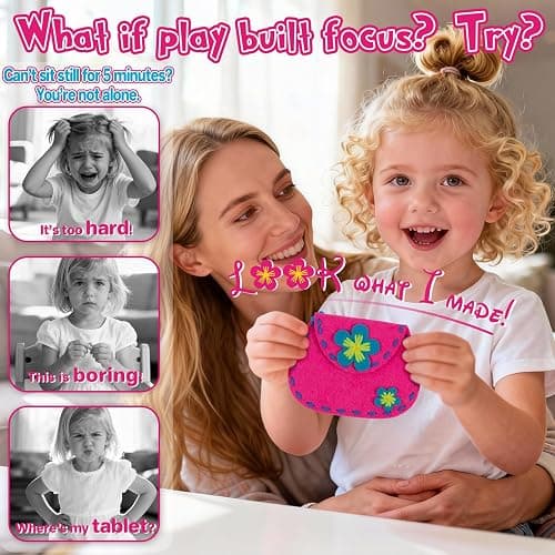 IROLEHOME Sew Your Own Purses 6 Pcs Sewing Kit for Kids Sewing Bag for Beginners, Birthday Gifts for Girls Boys thumbnail 2