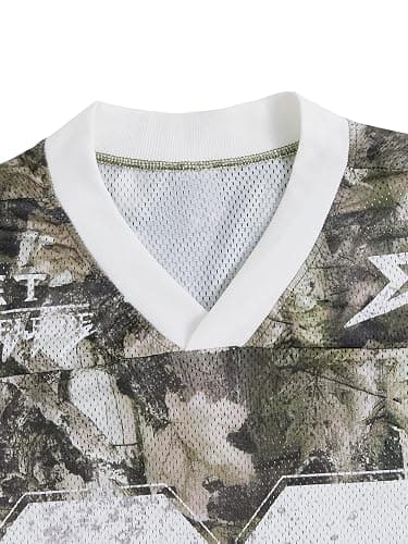 SOLY HUX Mens Jersey Y2k Baggy Shirts Graphic Tees Oversized V Neck Tshirts Summer Tops thumbnail 3