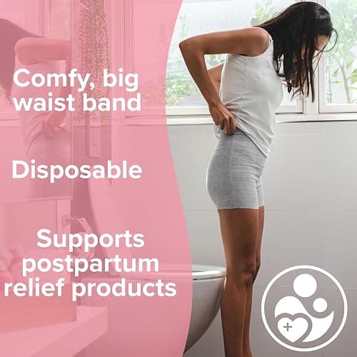 Dr. Talbot's Mom Postpartum Underwear - 8 Count - Size X-Large Disposable Panties for Postpartum Care - Gray thumbnail 5