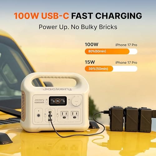 Jackery Portable Power Station Explorer 300 Dune White, 292Wh | Backup LiFePO4 Battery, Solar Generator for Outdoors Camping Travel Hunting Blackout (Solar Panel Optional) thumbnail 8