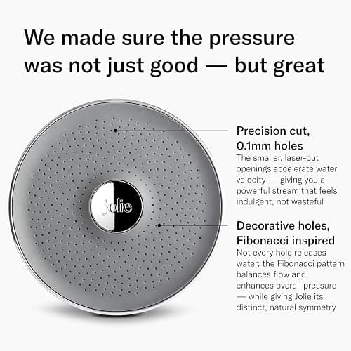THE JOLIE FILTERED SHOWERHEAD with Shower Filter System- High Pressure Showerhead, Hair and Skincare Accessory to Improve Beauty and Personal Care Routine (New Modern Chrome) thumbnail 6
