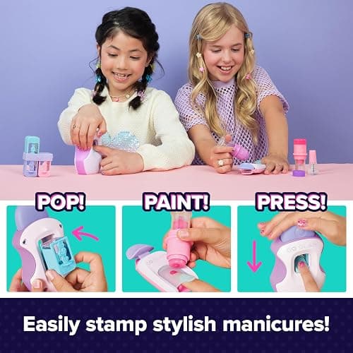 Cool Maker, GO Glam Studio Nail Kit, Style 200 Nails, 4 Designs, 2 Polish Applicators & Mask (Packaging May Vary), Arts and Crafts for Ages 7 and up thumbnail 2