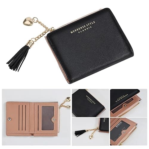 Keychain Bracelet Wristlet with Wallet Card Holder Pocket,Tassel Keychain Bangle Key Ring for Women thumbnail 4