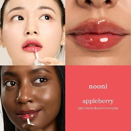 NOONI Korean Lip Oil - Appleberry | Long-Lasting, Moisturizing, Plumping, Revitalizing for Dry Lips, Waterproof, No Peel Off, Hydrating, Nourishing Crystal Clear, Stocking Stuffers, 0.12 FL Oz thumbnail 3