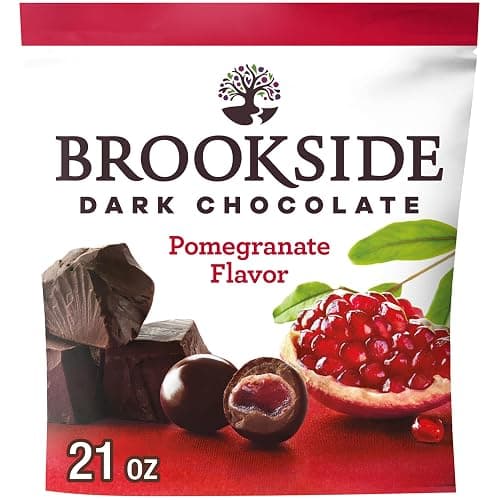 BROOKSIDE Dark Chocolate and Pomegranate Flavored Snacking Chocolate Bag, 21 oz - Image 1
