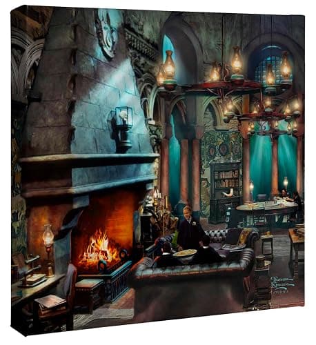 Thomas Kinkade Studios Harry Potter™ Slytherin Room - 14 x 14 Gallery Wrapped Canvas - Image 1