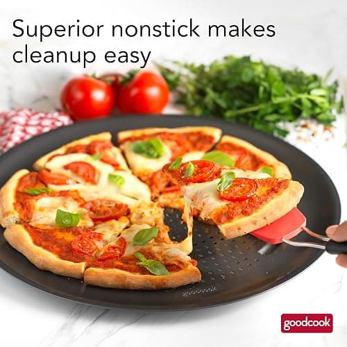 GoodCook AirPerfect Nonstick 16” Pizza Pan – Pizza Tray for Oven, Perforated Round Pizza Pan, Carbon Steel Baking Pan, Homemade, Frozen & Leftover Slices thumbnail 4