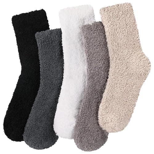 Fullogo Fuzzy Socks for Women, Winter Warm & Cozy Fluffy Socks Womens Ultra Soft Sleeping Slipper Sock for Women Gifts - Image 1
