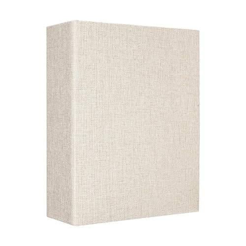 Vienrose Linen Photo Album 6x4 100 Pockets Photobooks Beige Page Large Capacity Picture Albums for Valentine Family Wedding Christmas Birthday - Image 1