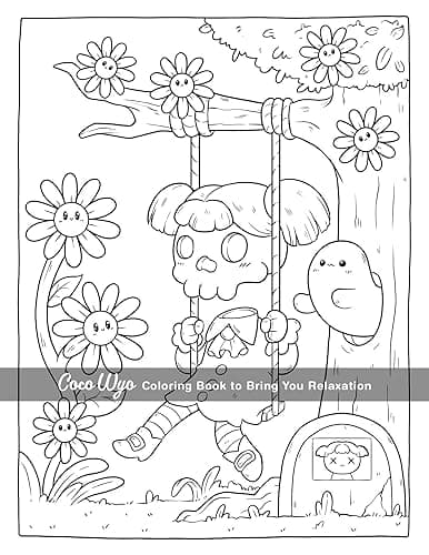 Creepy Cutie: Coloring Book for Adults and Teens Featuring Goth Kawaii and Spooky Cute Creatures of All Kinds and Many More thumbnail 3