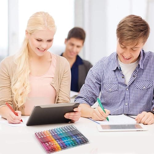Vanstek 15 Colors Retractable Erasable Gel Pens Clicker, Fine Point(0.7), Make Mistakes Disappear, Premium Comfort Grip for Drawing Writing Planner and School Supplies thumbnail 6
