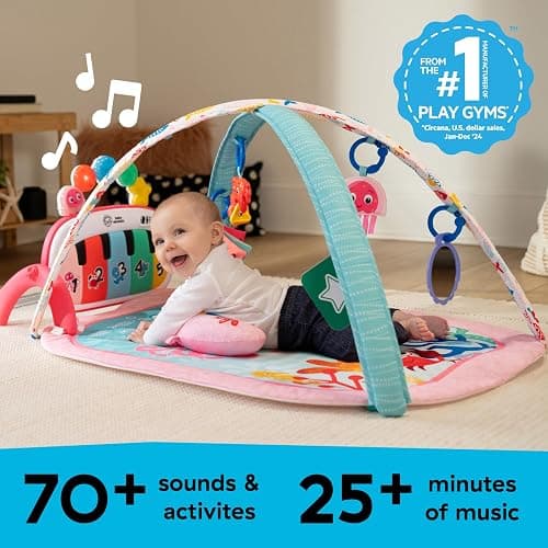 Baby Einstein Ocean Explorers 4-in-1 Kickin Tunes Jellyfish Jamboree Music & Language Discovery Gym, Pink, Ages 0 Months and Up thumbnail 8