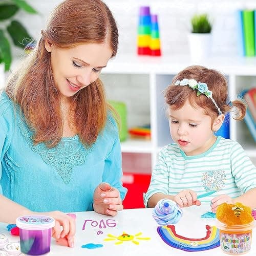 Crunchy Slime Set 12 Packed for Kids,Super Soft and Non-Sticky Stress Relief Clear Slime Kit Toy,DIY Butter Slime Party Favor for Girls & Boys Goodie Bags Stuffers thumbnail 2