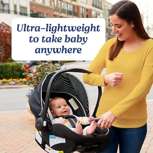 Graco® SnugRide Lite LX Infant Car Seat, Lightweight Rear-Facing Seat for Babies 4–30 lb, 4-Position Adjustable Base, LATCH Installation & ProtectPlus Engineered, Studio thumbnail 4