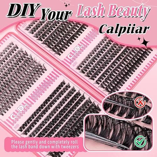 Lash Extension Kit, DIY Eyelash Clusters Kit with Lash Bond and Seal Glue Waterproof, Eyelashes Remover for Lash Cluster Extensions Kit for Beginner,Lashes Applicator Tool (30D40D50D) thumbnail 2