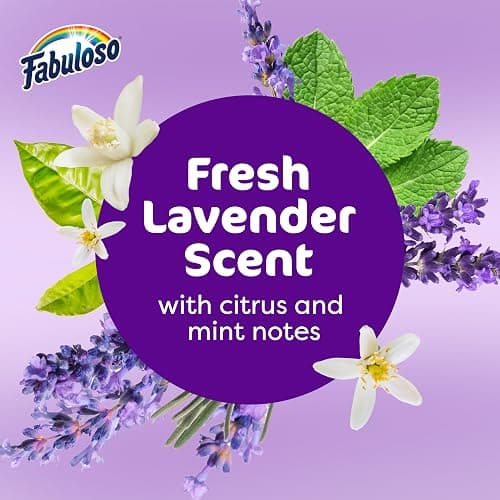 Fabuloso 2X All-Purpose Cleaner, Lavender Scent, 56 fl oz | No Rinse Floor Cleaner, Long-Lasting Freshness, Multi-Purpose Cleaner, Concentrated Formula, Everyday Cleaning, No Residue thumbnail 4