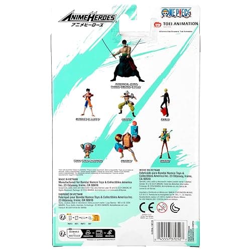 ANIME HEROES - One Piece - Roronoa Zoro Three Sword Style Action Figure | One Piece 6 Inch Action Figure Anime Heroes - Roronoa Zoro Three Sword Style thumbnail 6