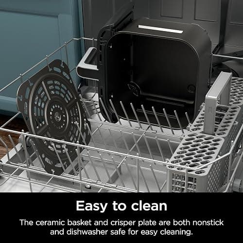 Ninja | Air Fryer | 6.5 QT Pro XL Capacity fits 9lbs of Wings | 6-in-1 Max Crisp, Air Fry, Roast, Bake, Reheat & Dehydrate | Nonstick Basket, Crisper Plate & Recipe Guide | Grey | AF181 thumbnail 9
