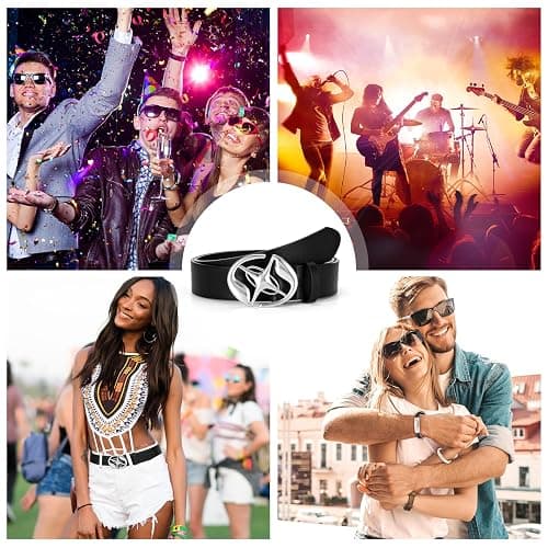 BELTROAD Rhinestone Belt for Men Women, Western Cowboy Cowgirl Belts Bling Leather Belt With Cross and Diamond for Jeans - 03-black - S for Waist 24"-34" thumbnail 5
