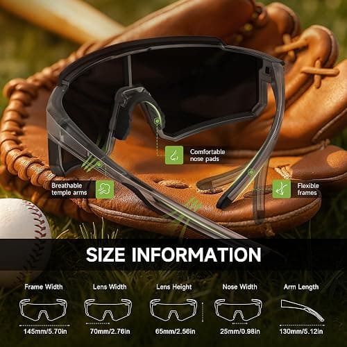Foliful Sports Polarized Sunglasses Men Women for Running Baseball Hiking | 3 Pack Lightweight Sun Glasses with UV Protection for Cycling Fishing thumbnail 5